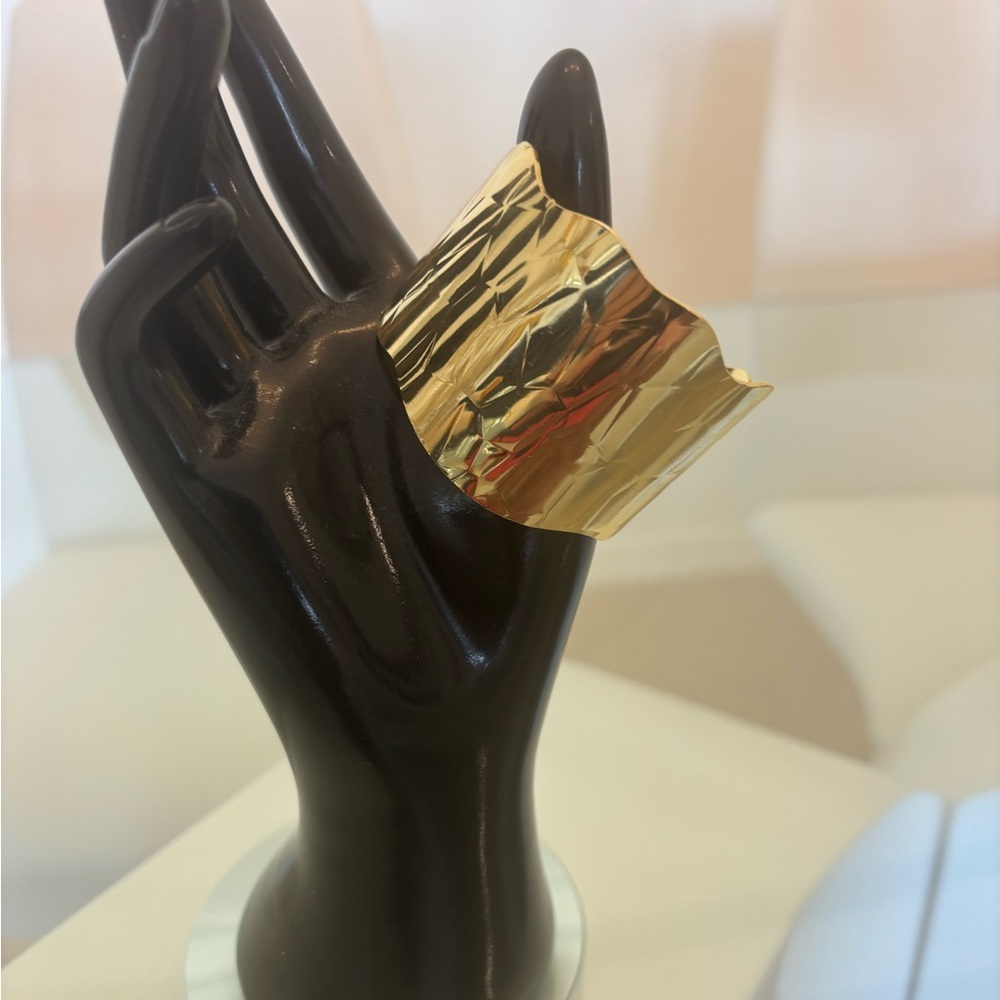 Gold Statement Adjustable Cuff - image 1